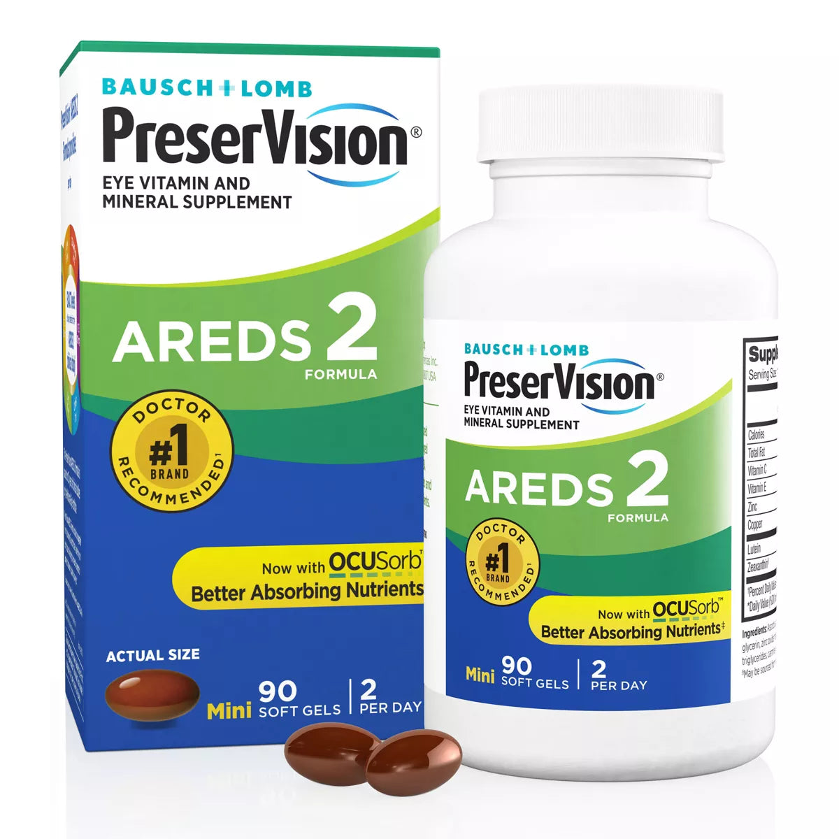PreserVision AREDS 2 Eye Vitamins with Lutein & Zeaxanthin Softgels - 90ct